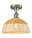 Ballston One Light Semi-Flush Mount in Brushed Satin Nickel (405|516-1C-SN-NBD2-12-NAT)
