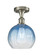 Ballston One Light Semi-Flush Mount in Brushed Satin Nickel (405|516-1C-SN-G483-8SB)