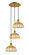 Ballston Three Light Pendant in Brushed Brass (405|113B-3P-BB-NBD2-9-NAT)