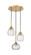 Berkshire Three Light Pendant in Brushed Brass (405|113B-3P-BB-G323-MU)