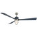 Nauticus 65''Ceiling Fan in Brushed Nickel Wet With Navy Blades (15|F768L-BNW/NVY)