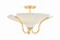 Gerhard Three Light Semi Flush Mount in Aged Brass (70|AH4619-AGB)