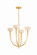 Maywood Four Light Chandelier in Vintage Gold Leaf (70|9023-VGL)