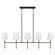 Hollis Five Light Island Pendant in Matte Black with Hammered Gold (65|860751MBG-717)