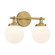 Ortesa Two Light Vanity in Legacy Brass (7|12012-732)