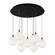 Bolla LED Pendant in Black/Opal Glass (347|MP3106BKOP-09)