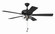 EOS 2 Light Clear Bowl 52'' Ceiling Fan 52'' Ceiling Fan in Flat Black (46|ECF201FB5-FBGW)