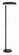 Keeva One Light Floor Lamp in Flat Black (46|87025FB-F)
