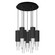 Bordeaux LED Pendant in Matte Black/Clear Ribbed Glass (452|MP502204MBCR-09)