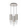 Bordeaux LED Pendant in Brushed Nickel/Clear Ribbed Glass (452|MP502204BNCR-03)