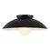 Umbra One Light Semi-Flush Mount in Black/Opal Glass (347|SF10814-BK/OP)