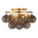 Faye Three Light Semi-Flush Mount in Brushed Gold/Smoked Glass (452|SF654318BGSM)