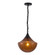 Farrah One Light Pendant in Matte Black/Amber (452|PD651012MBAM)
