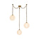 Petra LED Chandelier in Vintage Brass/Cloud Glass (452|CH363103VBCDG)
