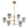 Sutton LED Chandelier in Vintage Brass/Smoked Glass (452|CH310336VBSM)