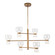 Sutton LED Chandelier in Vintage Brass/Clear Glass (452|CH310336VBCL)