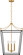Carlyle Four Light Lantern in Midnight Black | Burnished Brass (454|KSC1174MBK)