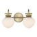 Melbourne Two Light Bathroom Vanity in Noble Brass (51|8-1028-2-127)