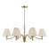Rosa Six Light Chandelier in Noble Brass (51|1-6084-6-127)
