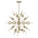 Crescent Six Light Chandelier in Noble Brass (51|1-2514-6-127)