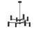 Zentro Eight Light Chandelier in Midnight Black (1|GLC2068MBKE)