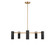 Zentro Five Light Chandelier in Satin Brass (1|GLC2055SBE)