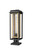 Mansfield One Light Outdoor Post Lantern in Matte Black (405|9951-1PLT-BK-20-CG-BR-SDY)
