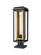 Mansfield One Light Outdoor Post Lantern in Matte Black (405|9951-1PLT-BK-20-CG-BR-CL)