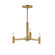 Emana Three Light Chandelier in Natural Aged Brass (16|21363NAB)