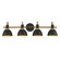Dusk Four Light Wall Sconce in Black / Antique Brass (16|12344BKAB)