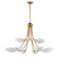 Maris Nine Light Chandelier in White/Natural Aged Brass (16|10829WTNAB)