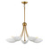 Maris Five Light Chandelier in White/Natural Aged Brass (16|10825WTNAB)