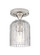 Downtown Urban One Light Flush Mount in Satin Nickel (405|434-1F-SN-G559-5CL)