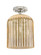Downtown Urban One Light Flush Mount in Polished Nickel (405|434-1F-PN-G559-8ME)