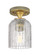 Downtown Urban One Light Flush Mount in Brushed Brass (405|434-1F-BB-G559-5CL)