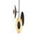 Trixie LED Pendant in Bronze & Gold Leaf (281|PD286630-BZ/GL)