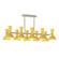 Clare Ten Light Chandelier in Polished Nickel w/Sunset Painted (165|SU21SU)