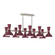 Clare Ten Light Chandelier in Polished Nickel w/Sugar Plum Painted (165|SM21SM)