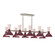 Clare Ten Light Chandelier in Polished Nickel w/Sugar Plum, Rose Water Painted (165|SM21RW)