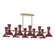 Clare Ten Light Chandelier in Modern Brass w/Sugar Plum Painted (165|SM20SM)