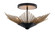Aristocrat Four Light Semi-Flush Mount in Dark Bronze / French Gold (137|570S04DBFG)