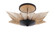 Aristocrat Three Light Semi-Flush Mount in Dark Bronze / French Gold (137|570S03DBFG)