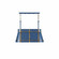 Brasserie Three Light Linear Pendant in French Blue/Heritage Bronze (137|536N03FBBRZ)