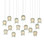 Polpo 15 Light Pendant in Green/Silver (142|9000-1399)
