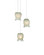 Polpo Three Light Pendant in Green/Silver (142|9000-1396)