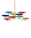 Veneto Nine Light Chandelier in Blue/Yellow/Red/Polished Brass (142|9000-1374)
