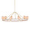 Ellerston Ten Light Chandelier in Saddle Brown/Brushed Brass (142|9000-1350)