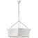 Ayers LED Chandelier in Hand-Rubbed Antique Brass and Plaster White (268|ARN 5040HAB/PW)