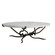 Muscadine Coffee Table in White Marble/Antique Bronze (314|GDFCM01)