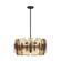 Lumora Six Light Chandelier in Smoke/Blackened Iron (314|DSI15)
